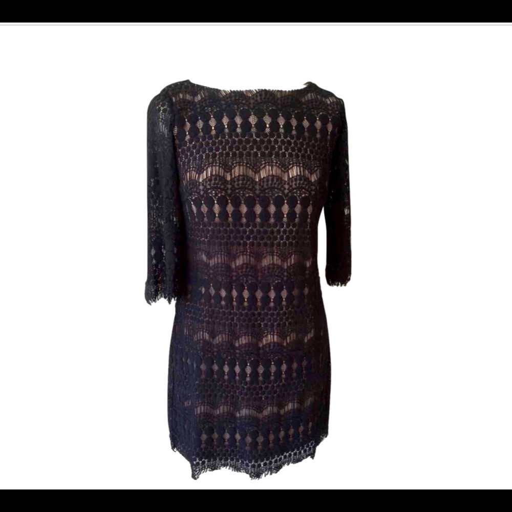 Catherine Malandrino overlay lace sheat dress sz 8